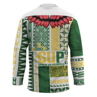 Samoa Uniting Party Hockey Jersey SUP Est 2025 Siapo Pattern LT14 - Polynesian Pride
