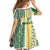 Samoa Uniting Party Kid Short Sleeve Dress SUP Est 2025 Siapo Pattern - Polynesian Pride