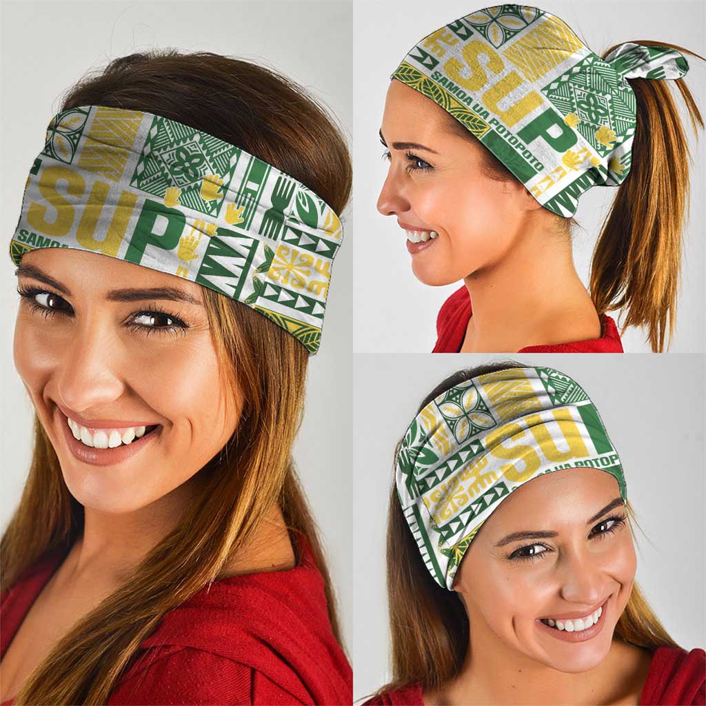 Samoa Uniting Party Neck Gaiter SUP Est 2025 Siapo Pattern - Polynesian Pride