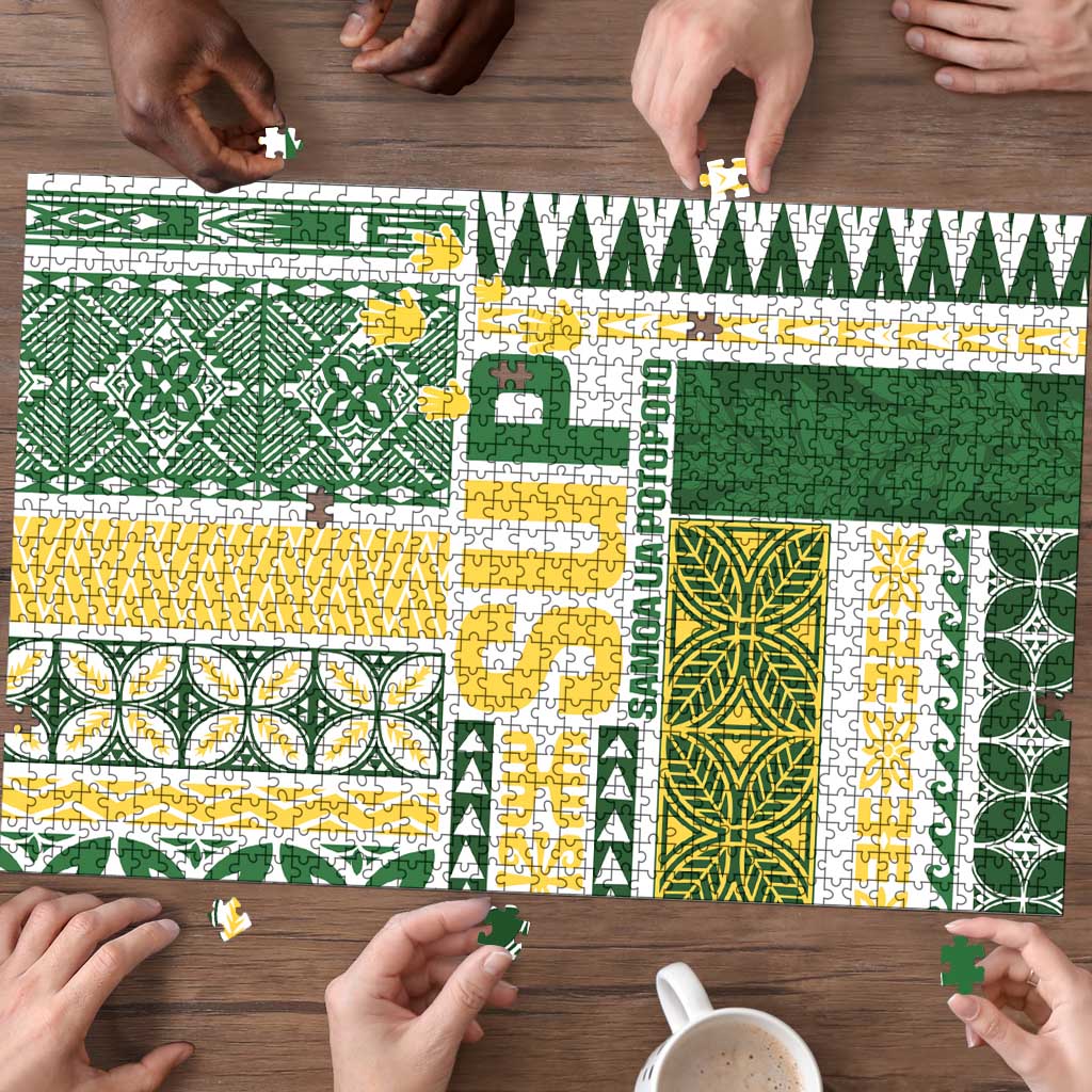 Samoa Uniting Party Puzzle SUP Est 2025 Siapo Pattern LT14 - Polynesian Pride