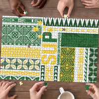Samoa Uniting Party Puzzle SUP Est 2025 Siapo Pattern LT14 - Polynesian Pride
