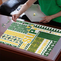 Samoa Uniting Party Puzzle SUP Est 2025 Siapo Pattern LT14 - Polynesian Pride