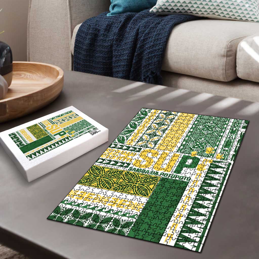 Samoa Uniting Party Puzzle SUP Est 2025 Siapo Pattern LT14 - Polynesian Pride