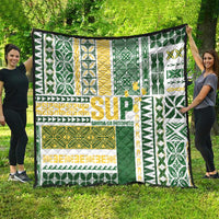 Samoa Uniting Party Quilt SUP Est 2025 Siapo Pattern - Polynesian Pride