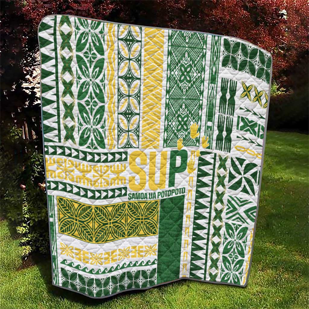 Samoa Uniting Party Quilt SUP Est 2025 Siapo Pattern - Polynesian Pride