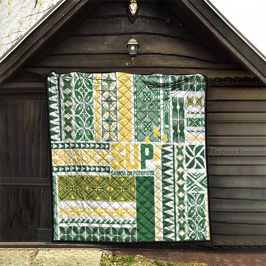 Samoa Uniting Party Quilt SUP Est 2025 Siapo Pattern - Polynesian Pride