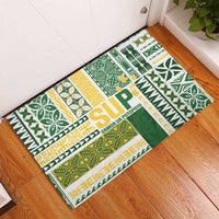 Samoa Uniting Party Rubber Doormat SUP Est 2025 Siapo Pattern LT14 - Polynesian Pride