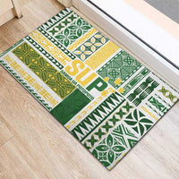 Samoa Uniting Party Rubber Doormat SUP Est 2025 Siapo Pattern LT14 - Polynesian Pride