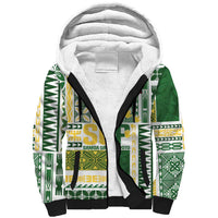 Samoa Uniting Party Sherpa Hoodie SUP Est 2025 Siapo Pattern LT14 Unisex White - Polynesian Pride