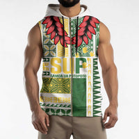 Samoa Uniting Party Sleeveless Zip Hoodie SUP Est 2025 Siapo Pattern - Polynesian Pride
