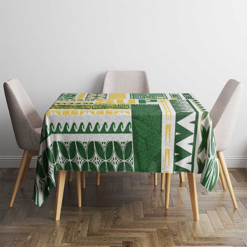 Samoa Uniting Party Tablecloth SUP Est 2025 Siapo Pattern - Polynesian Pride