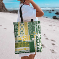 Samoa Uniting Party Tote Bag SUP Est 2025 Siapo Pattern - Polynesian Pride