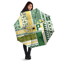 Samoa Uniting Party Umbrella SUP Est 2025 Siapo Pattern - Polynesian Pride