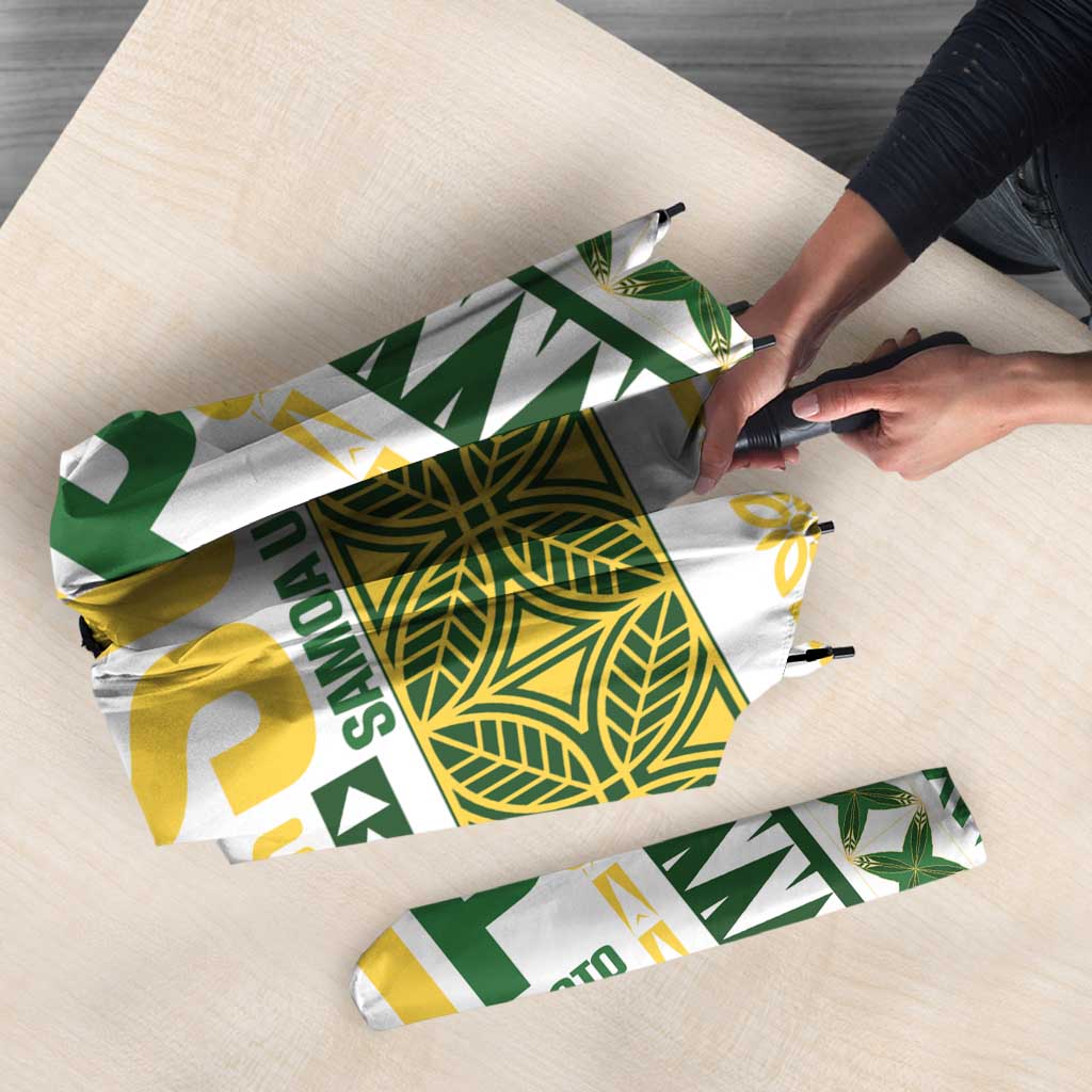 Samoa Uniting Party Umbrella SUP Est 2025 Siapo Pattern - Polynesian Pride