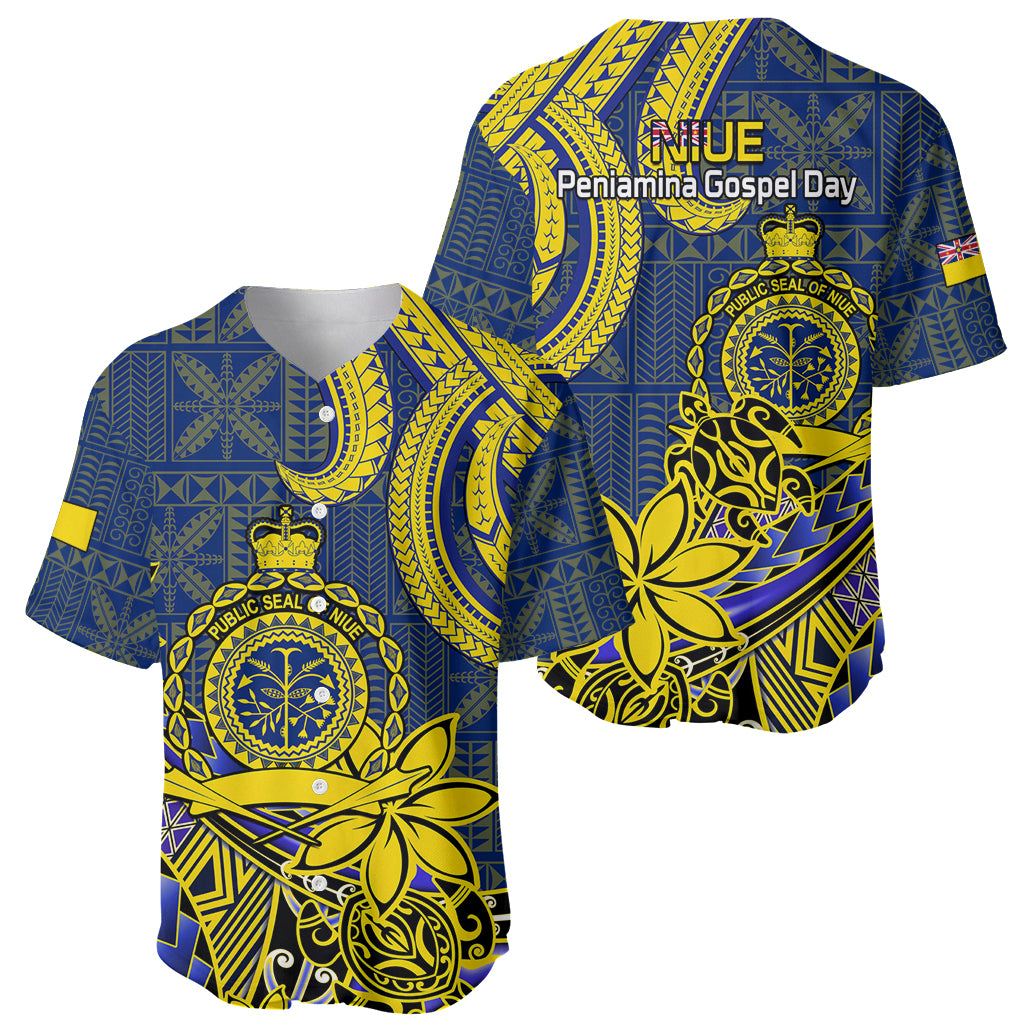 Niue Peniamina Gospel Day Baseball Jersey Unique Niean Hiapo LT14 - Polynesian Pride