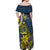 Niue Peniamina Gospel Day Off Shoulder Maxi Dress Unique Niean Hiapo LT14 - Polynesian Pride