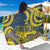 Niue Peniamina Gospel Day Sarong Unique Niean Hiapo LT14 One Size 44 x 66 inches Blue - Polynesian Pride