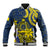 Personalised Niue Peniamina Gospel Day Baseball Jacket Unique Niean Hiapo LT14 Unisex Blue - Polynesian Pride