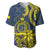 Personalised Niue Peniamina Gospel Day Baseball Jersey Unique Niean Hiapo LT14 Blue - Polynesian Pride