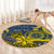 Personalised Niue Peniamina Gospel Day Round Carpet Unique Niean Hiapo LT14 - Polynesian Pride