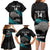 Custom New Zealand Silver Fern Rugby Family Matching Long Sleeve Bodycon Dress and Hawaiian Shirt Pacific 2023 Kia Haka Kiwis With Maori Ta Moko LT14 - Polynesian Pride