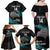 Custom New Zealand Silver Fern Rugby Family Matching Off Shoulder Maxi Dress and Hawaiian Shirt Pacific 2023 Kia Haka Kiwis With Maori Ta Moko LT14 - Polynesian Pride