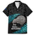 Custom New Zealand Silver Fern Rugby Family Matching Puletasi Dress and Hawaiian Shirt Pacific 2023 Kia Haka Kiwis With Maori Ta Moko LT14 Dad's Shirt - Short Sleeve Black - Polynesian Pride