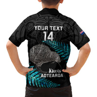 Custom New Zealand Silver Fern Rugby Family Matching Summer Maxi Dress and Hawaiian Shirt Pacific 2023 Kia Haka Kiwis With Maori Ta Moko LT14 - Polynesian Pride