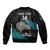 Custom New Zealand Silver Fern Rugby Sleeve Zip Bomber Jacket Pacific 2023 Kia Haka Kiwis With Maori Ta Moko LT14 - Polynesian Pride