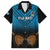 Custom Fiji Tapa Rugby Family Matching Long Sleeve Bodycon Dress and Hawaiian Shirt Pacific 2023 Go Fijian Bati LT14 Dad's Shirt - Short Sleeve Blue - Polynesian Pride