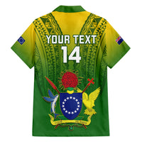 Custom Cook Islands Rugby Family Matching Off Shoulder Maxi Dress and Hawaiian Shirt Pacific 2023 Go The Kukis LT14 - Polynesian Pride