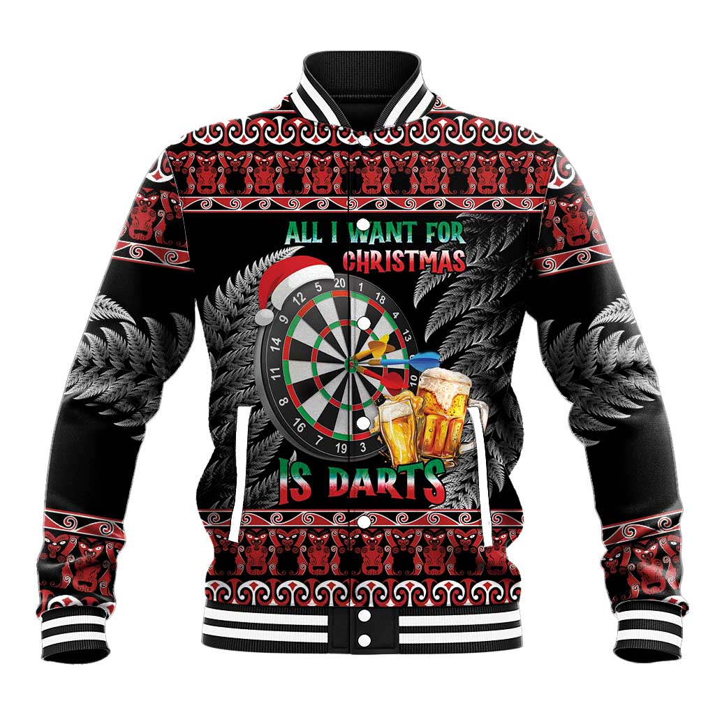 All I Want For Christmas Is Darts New Zealand Baseball Jacket