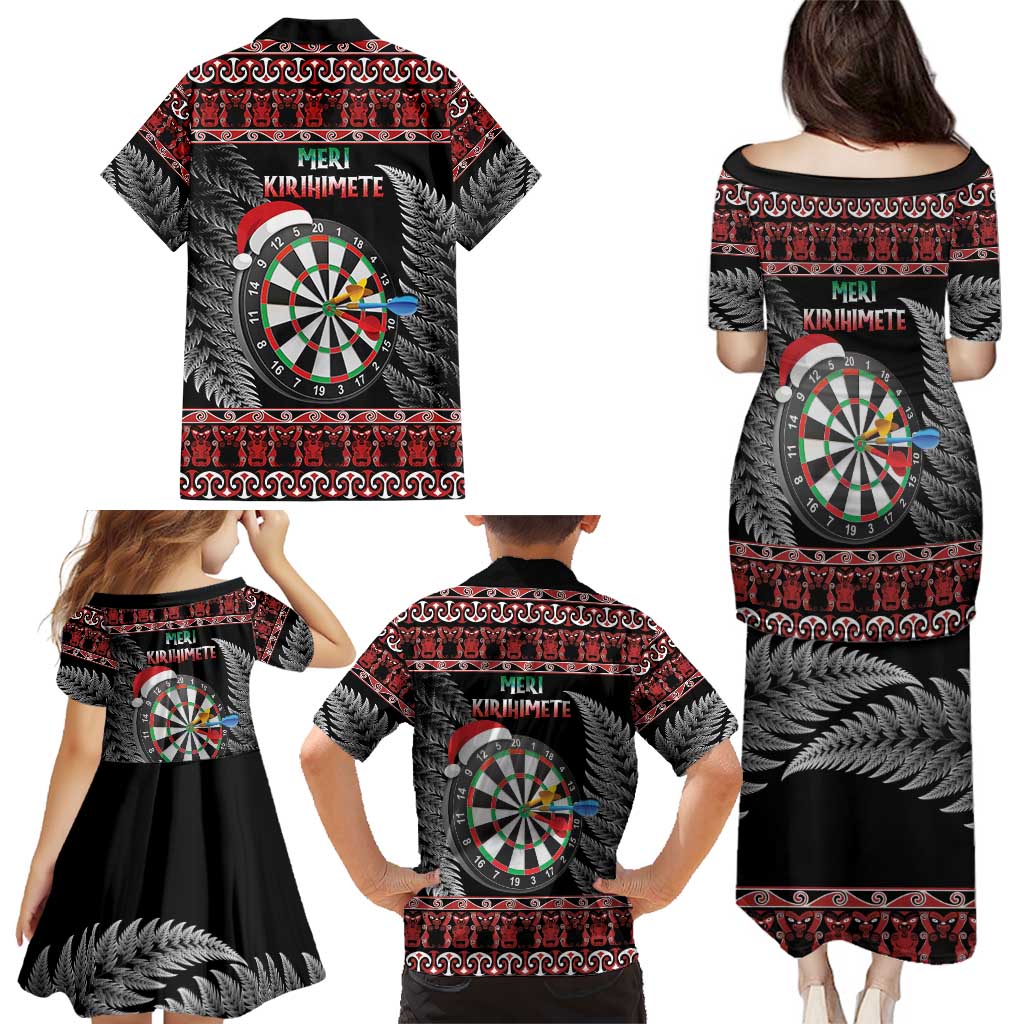 All I Want For Christmas Is Darts New Zealand Family Matching Puletasi and Hawaiian Shirt