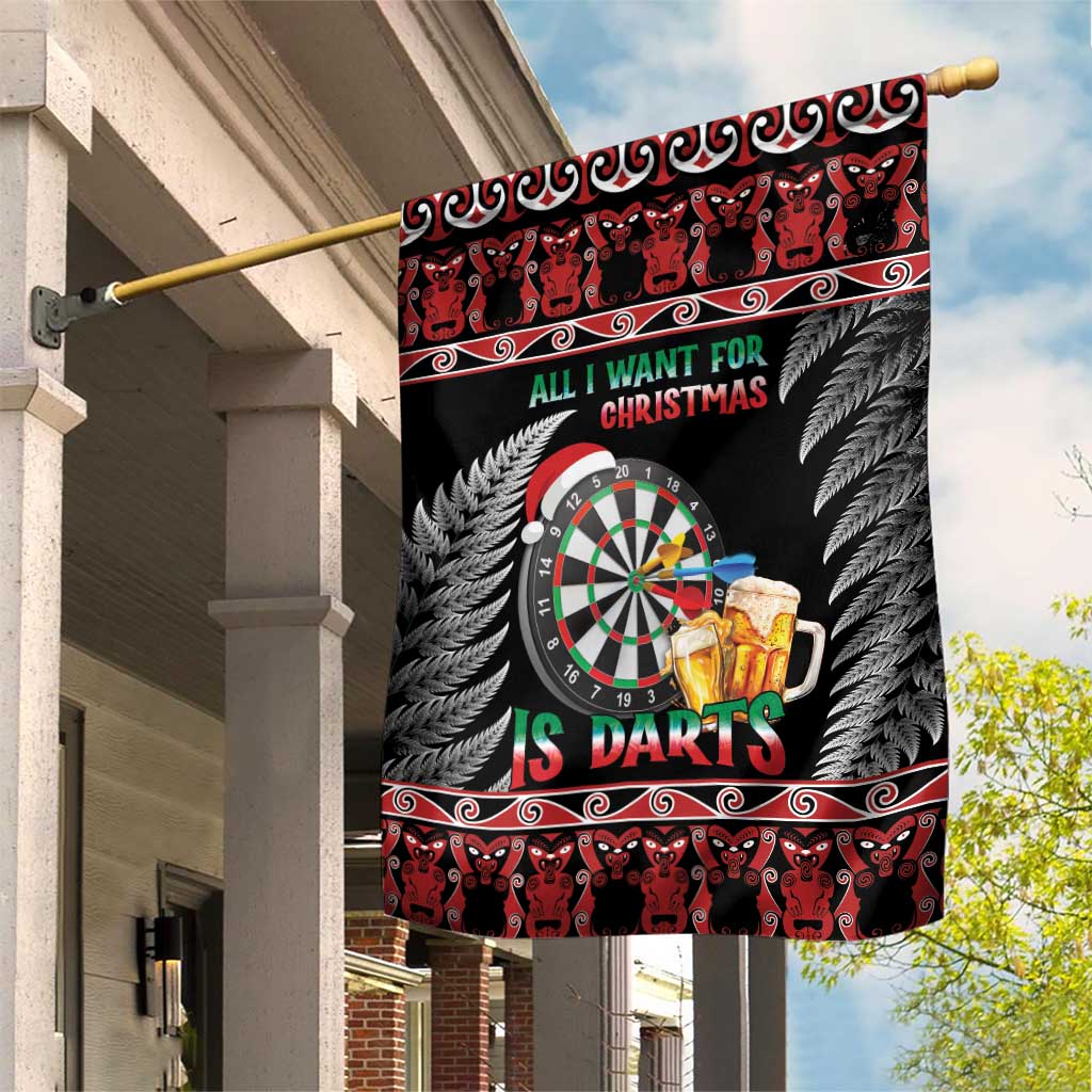 All I Want For Christmas Is Darts New Zealand Garden Flag