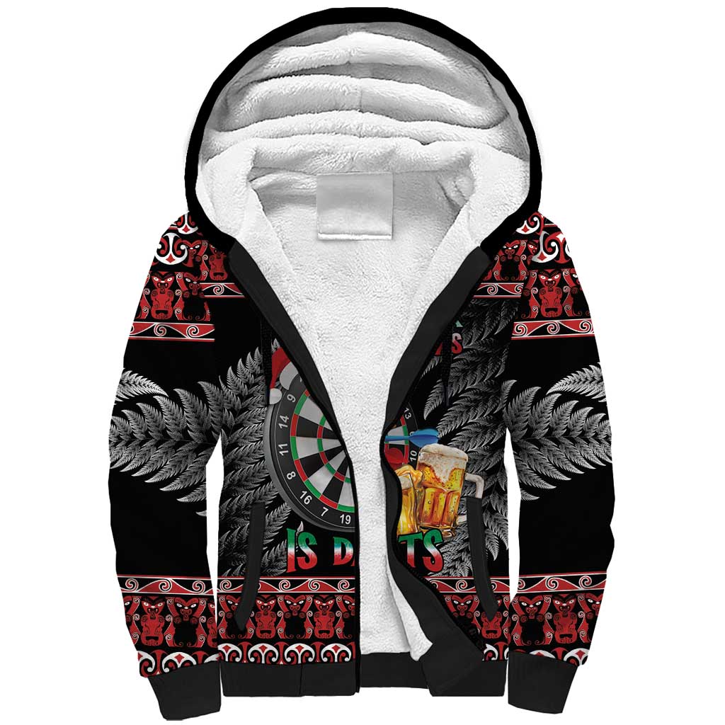 All I Want For Christmas Is Darts New Zealand Sherpa Hoodie