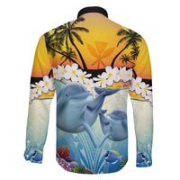 Aloha Hawaii Dolphins Family Matching Off Shoulder Maxi Dress and Hawaiian Shirt Heart Of The Ocean Tropical Summer Vibes LT14 - Polynesian Pride