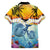 Aloha Hawaii Dolphins Family Matching Off Shoulder Short Dress and Hawaiian Shirt Heart Of The Ocean Tropical Summer Vibes LT14 - Polynesian Pride