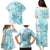 Polynesia Dolphins Family Matching Puletasi and Hawaiian Shirt Valentine Day Floral Polynesian - Vintage Dark Cyan LT14 - Polynesian Pride