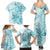 Polynesia Dolphins Family Matching Summer Maxi Dress and Hawaiian Shirt Valentine Day Floral Polynesian - Vintage Dark Cyan LT14 - Polynesian Pride