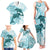 Polynesia Dolphins Family Matching Tank Maxi Dress and Hawaiian Shirt Valentine Day Floral Polynesian - Vintage Dark Cyan LT14 - Polynesian Pride