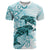 Polynesia Dolphins T Shirt Valentine Day Floral Polynesian - Vintage Dark Cyan LT14 Dark Cyan - Polynesian Pride