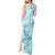 Polynesia Dolphins Tank Maxi Dress Valentine Day Floral Polynesian - Vintage Dark Cyan LT14 - Polynesian Pride