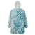 Polynesia Dolphins Wearable Blanket Hoodie Valentine Day Floral Polynesian - Vintage Dark Cyan LT14 - Polynesian Pride