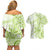 Polynesia Dolphins Couples Matching Off Shoulder Short Dress and Hawaiian Shirt Valentine Day Floral Polynesian - Vintage Lime Green LT14 - Polynesian Pride