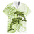 Polynesia Dolphins Family Matching Off Shoulder Long Sleeve Dress and Hawaiian Shirt Valentine Day Floral Polynesian - Vintage Lime Green LT14 Dad's Shirt - Short Sleeve Lime Green - Polynesian Pride