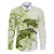 Polynesia Dolphins Family Matching Puletasi and Hawaiian Shirt Valentine Day Floral Polynesian - Vintage Lime Green LT14 Dad's Shirt - Long Sleeve Lime Green - Polynesian Pride