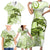 Polynesia Dolphins Family Matching Short Sleeve Bodycon Dress and Hawaiian Shirt Valentine Day Floral Polynesian - Vintage Lime Green LT14 - Polynesian Pride