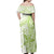 Polynesia Dolphins Off Shoulder Maxi Dress Valentine Day Floral Polynesian - Vintage Lime Green LT14 - Polynesian Pride