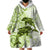 Polynesia Dolphins Wearable Blanket Hoodie Valentine Day Floral Polynesian - Vintage Lime Green LT14 - Polynesian Pride