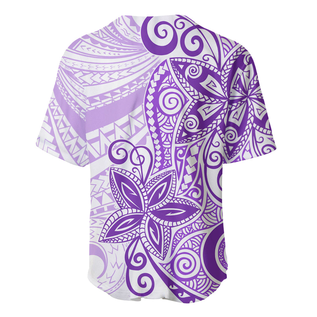 Polynesia Dolphins Baseball Jersey Valentine Day Floral Polynesian - Vintage Purple LT14 - Polynesian Pride